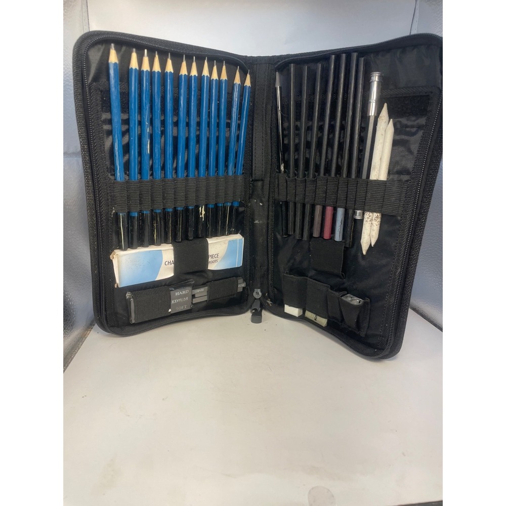 Castle Arts Piece Premium Quality Drawing Set - Graphite,Pastel, Charcoal
